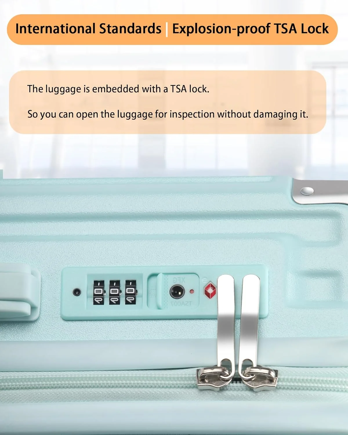 20 Inch Carry On Luggage With Cup Holder & USB Port, Airline Approved TSA-locked Luggage, Lightweight PC Material Travel Suitcase With 360- Spinner Wheel - Image 17