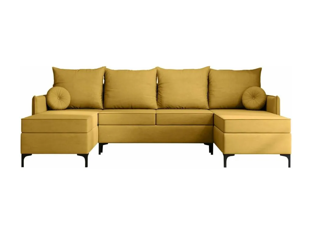 Sofá rinconero Habitarluz 111 Amarillo Función de descanso Caja de ropa de cama 281x168cm 78211EUHW