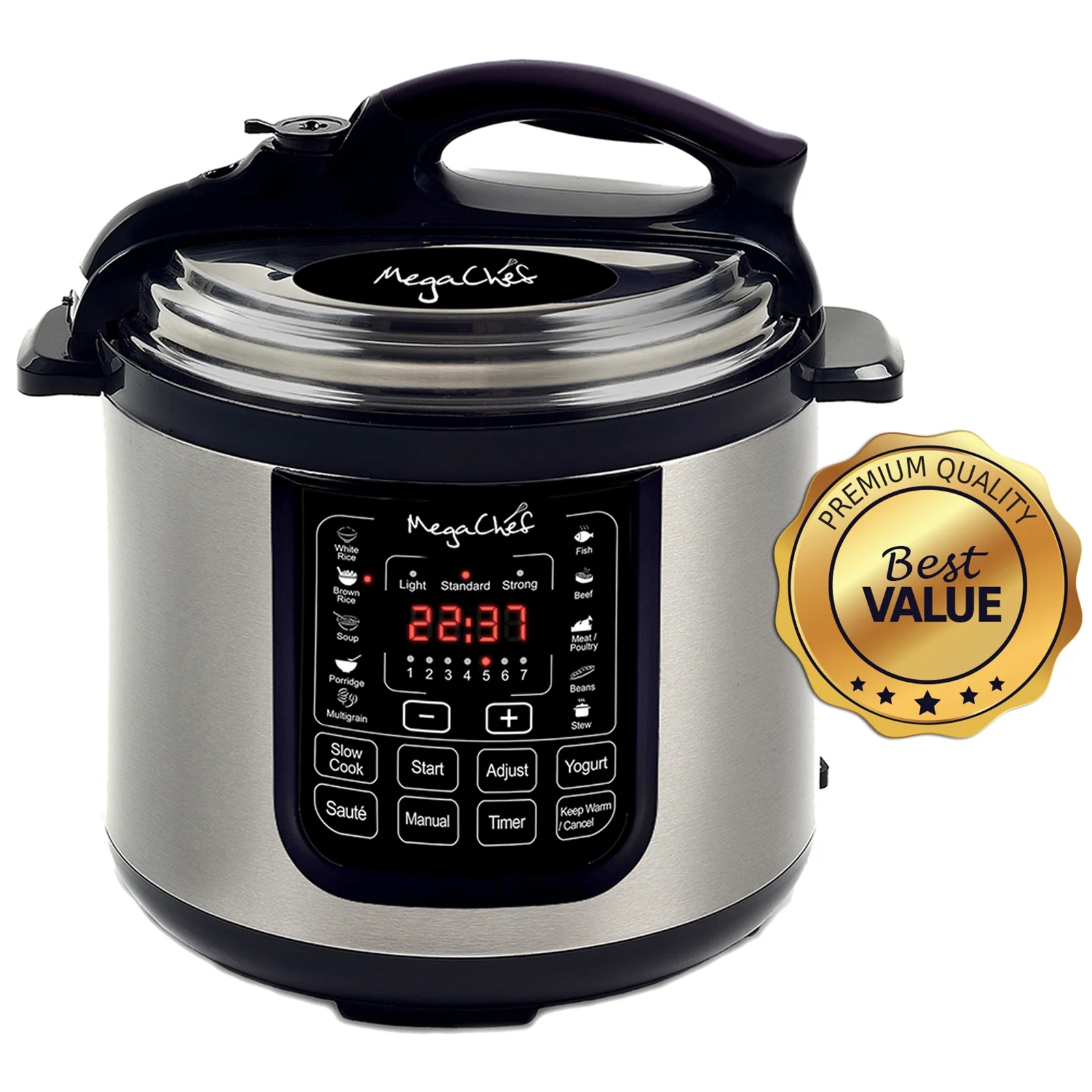 Megachef 8-Quart Digital Pressure Cooker, 15" x 15" - Image 5
