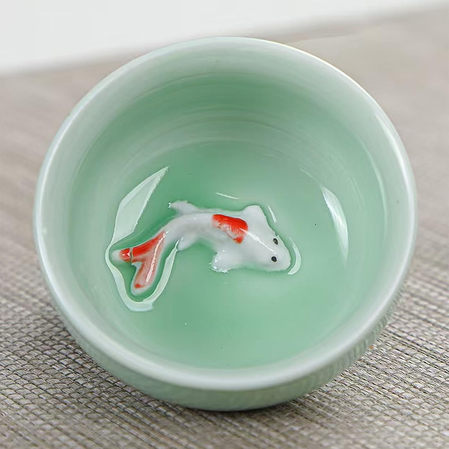 Kung Fu Tea Set, Exquisite Gifts Box Set, Koi Fish Celadon Style, Perfect for Father's Day, Mother's Day, Birthdays, Christmas