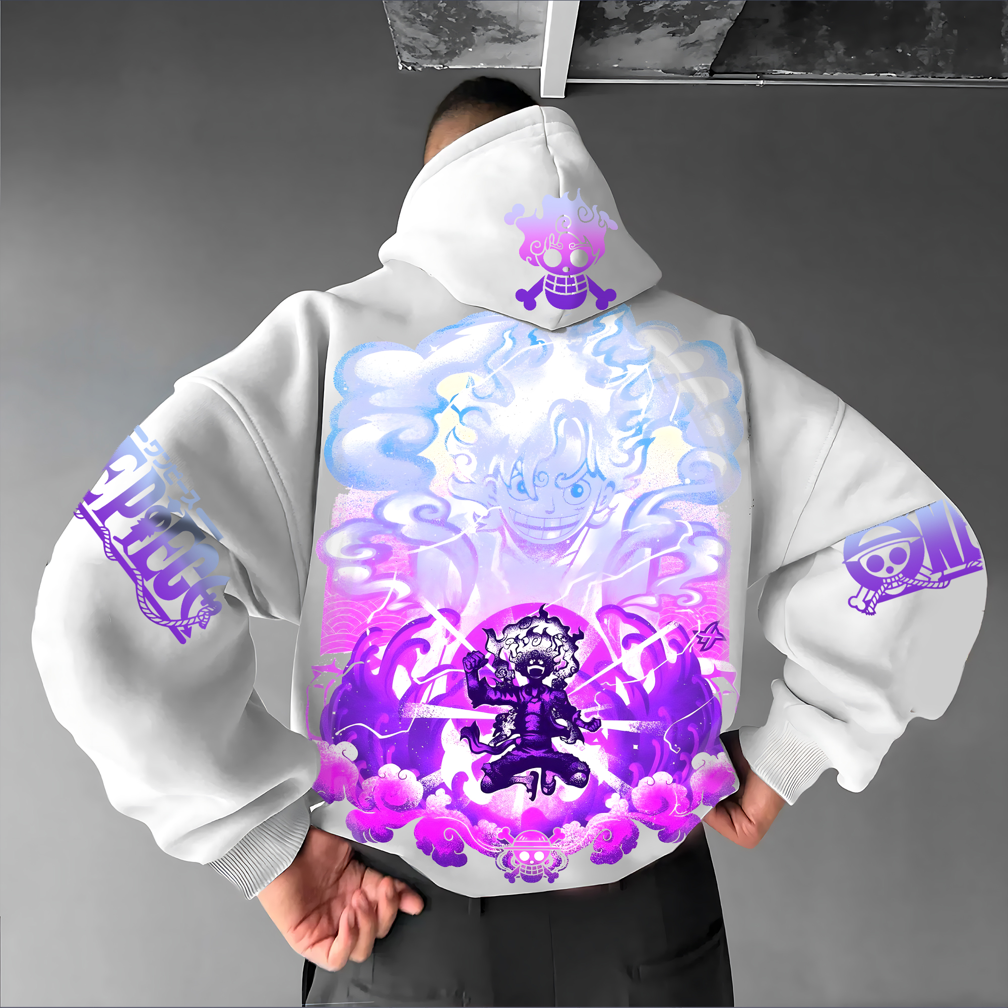 Unisex Vintage Silver Fox Fleece-Lined Hoodie丨Comicssoul