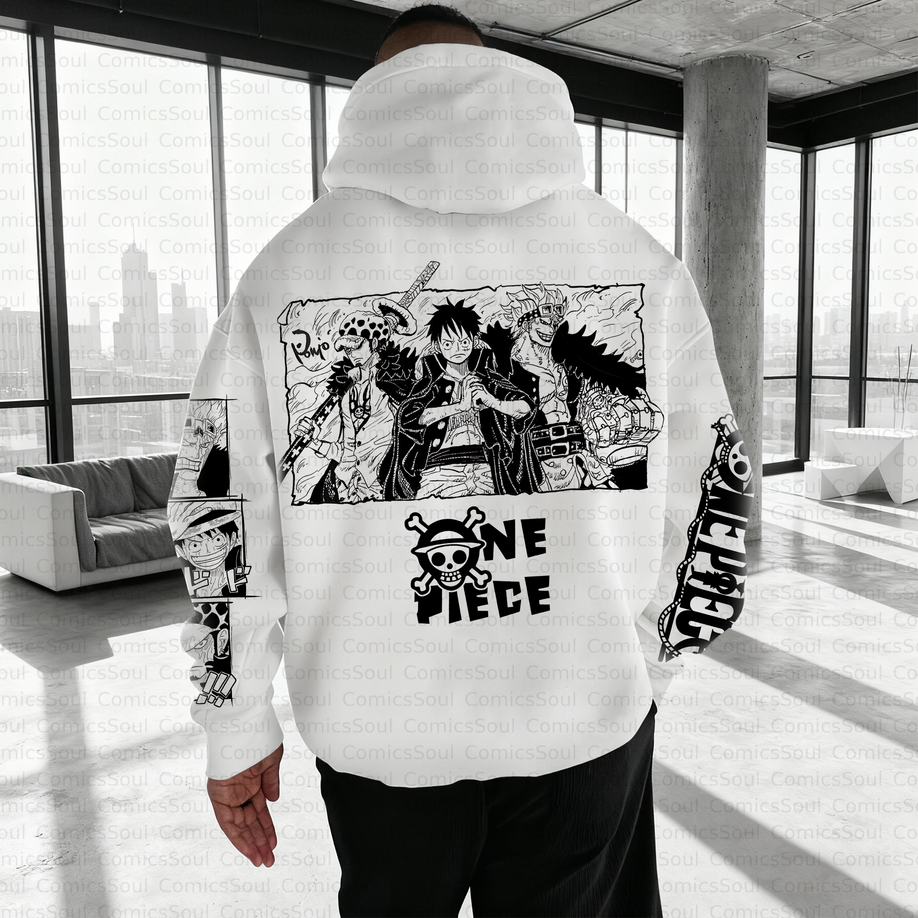 Unisex Anime Inspired Vintage Plush Hoodie