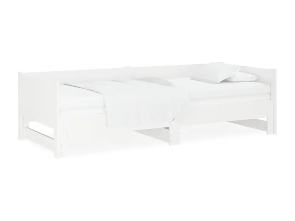 Sofá cama extraíble sin colchón blanco 2x(90x200) cm HHOK83512