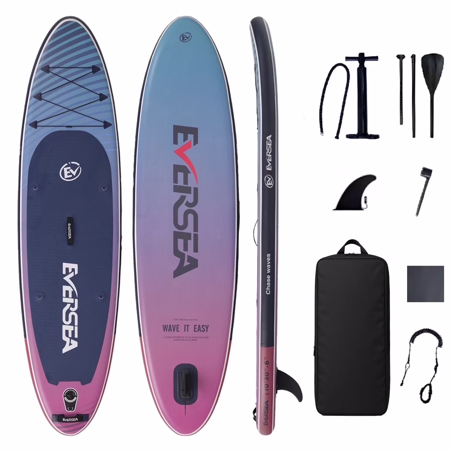 MSEASFREE 10' Inflatable Stand up Paddle Board,with Premium SUP Paddle Board Accessories,Non-Slip Comfort Deck for Youth & Adults - Image 7