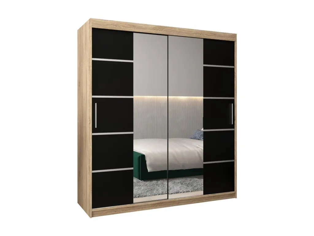 ARMARIO Mueblesclasic 4 DE PUERTAS CORREDERAS 200/180/62 2 puertas (Mueblesclasic/negro)