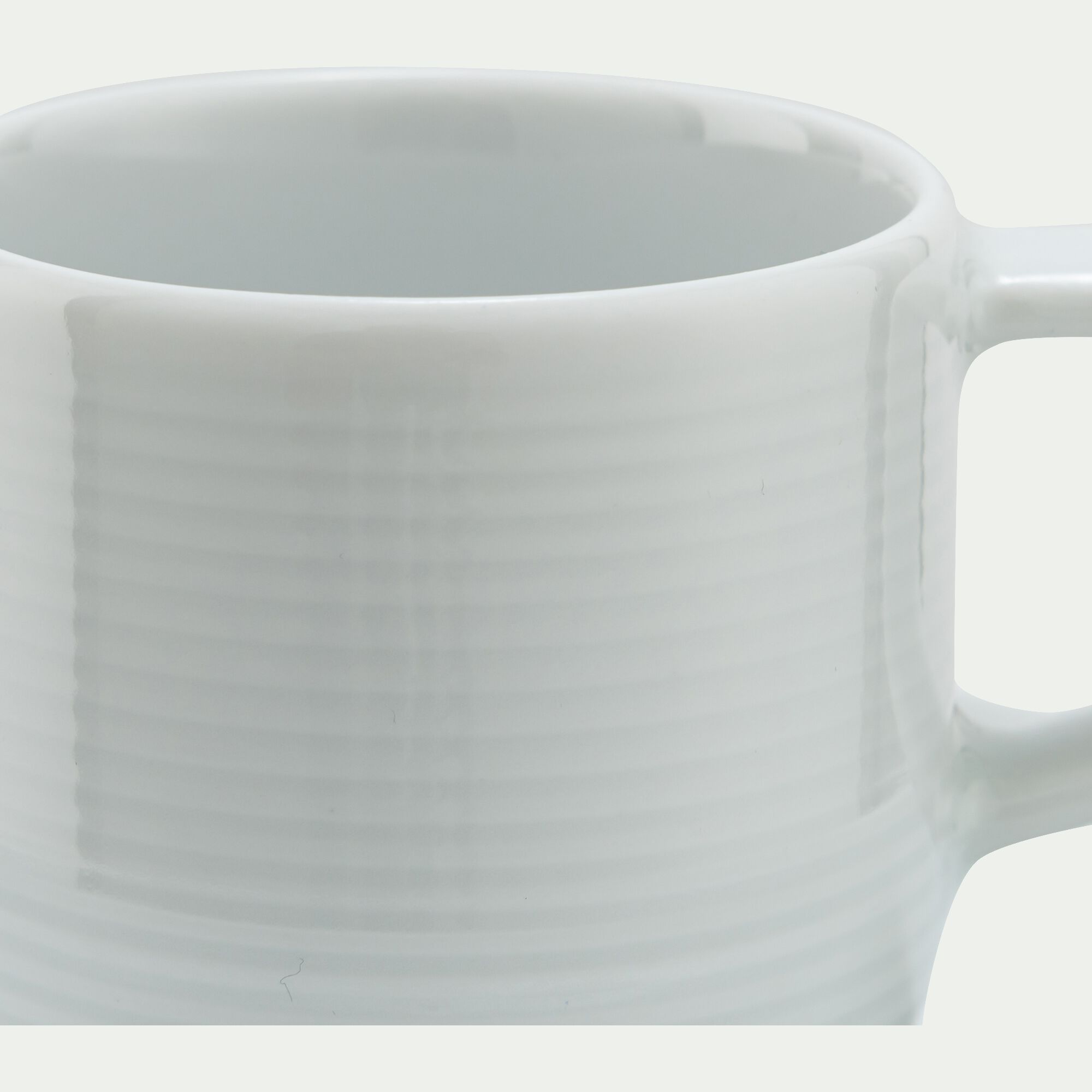 ELIO - Tasse et sous-tasse spirale en porcelaine 10cl - blanc