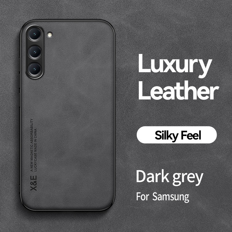 Skin-feeling Sheepskin Invisible Car Magnetic Phone Case For Samsung