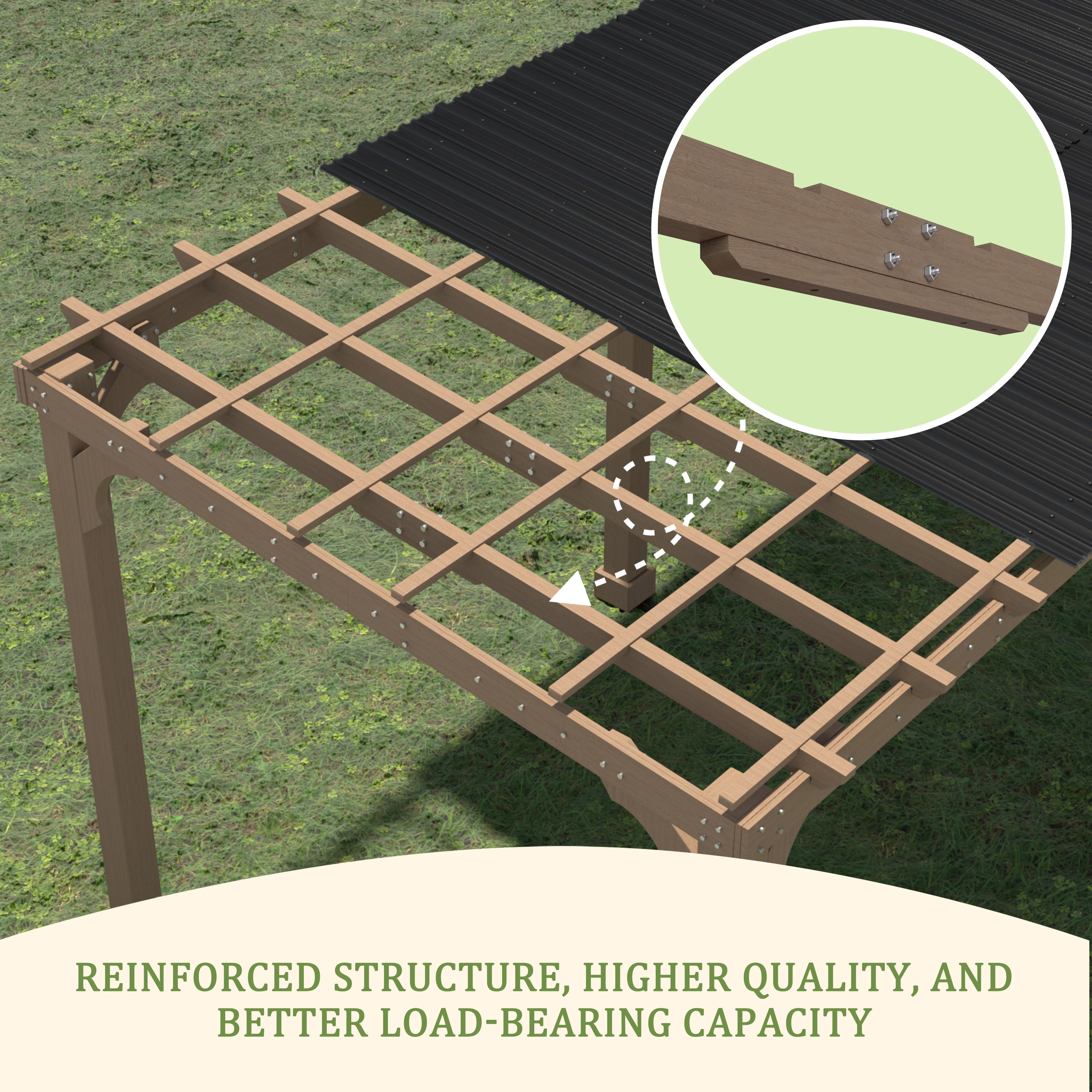 VEIKOUS 8' x 5' Outdoor Hardtop Gazebo, BBQ Grill Gazebo w/ Workstation Shelves for Lawn, Garden, Deck - Image 57