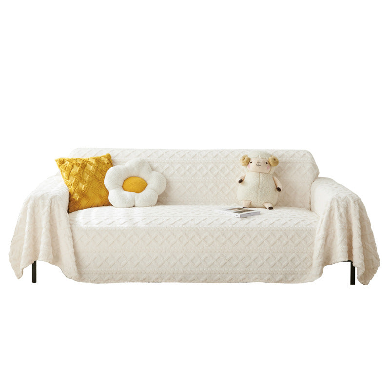 Modern Non-slip Sofa Cover Colorblock Anti-scratch Home Protective Couch Cover