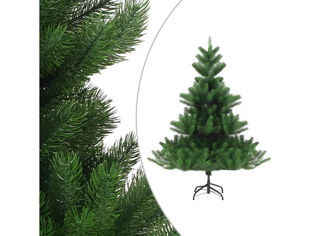 Nordmann árbol de Navidad artificial con LED y bolas Verde 180cm