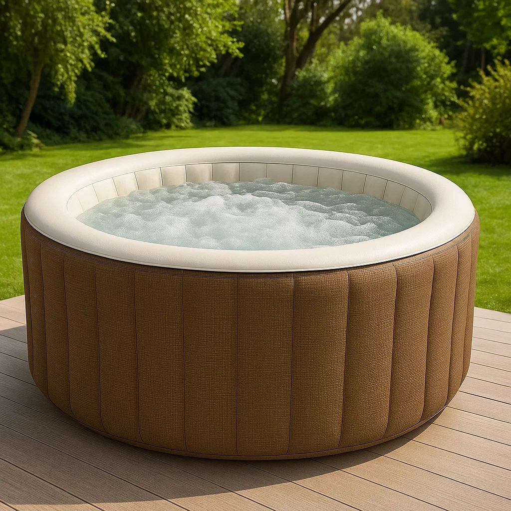 Spas hinchables 178x178x70 cm, 4 plazas, color marrón claro/blanco yNnJLne332YH