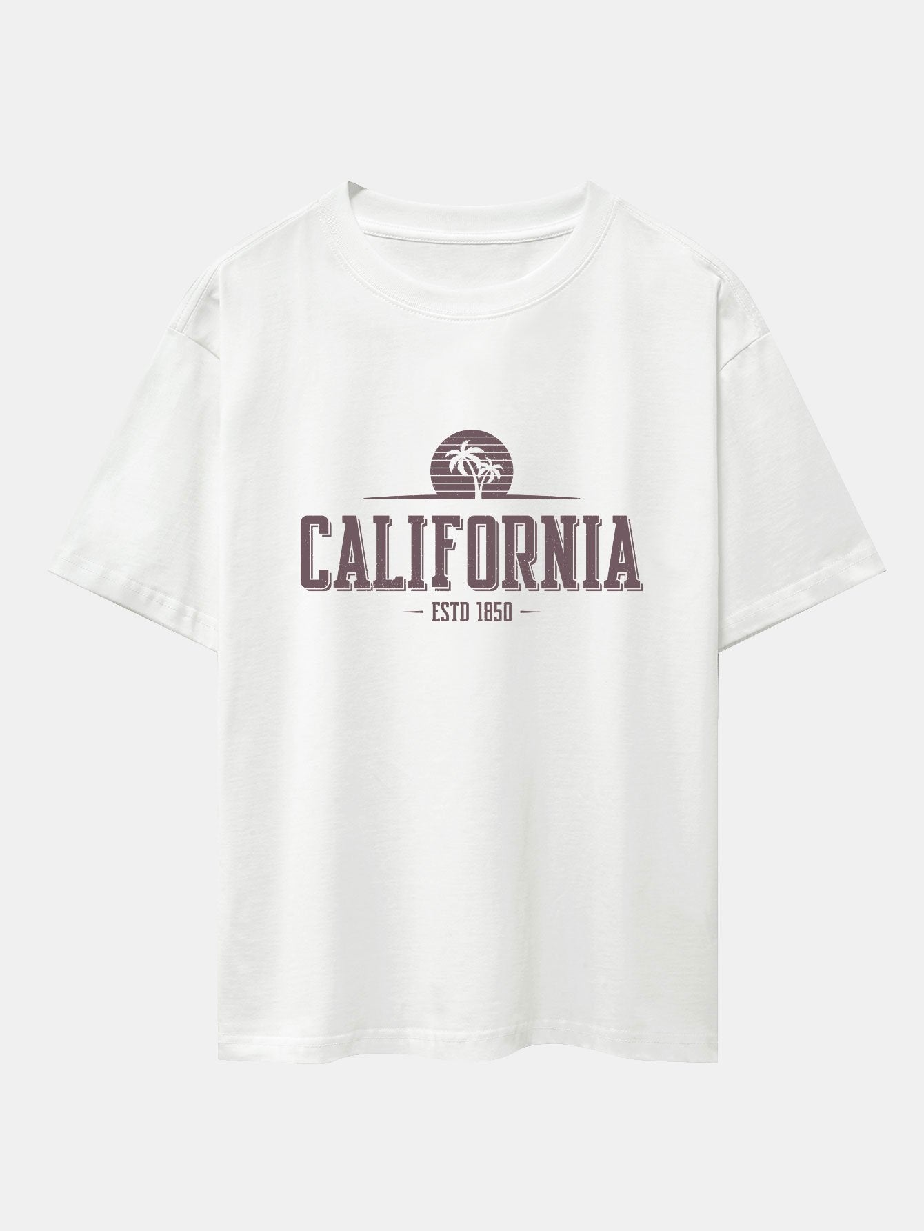 Vintage California Letter Print Heavy Weight Oversize T-Shirt