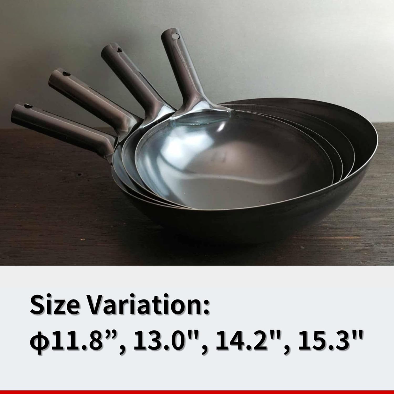 Kanda Iron Beijing Wok - Lightweight and Durable - Perfect for Authentic Japanese Cooking - 13 inch