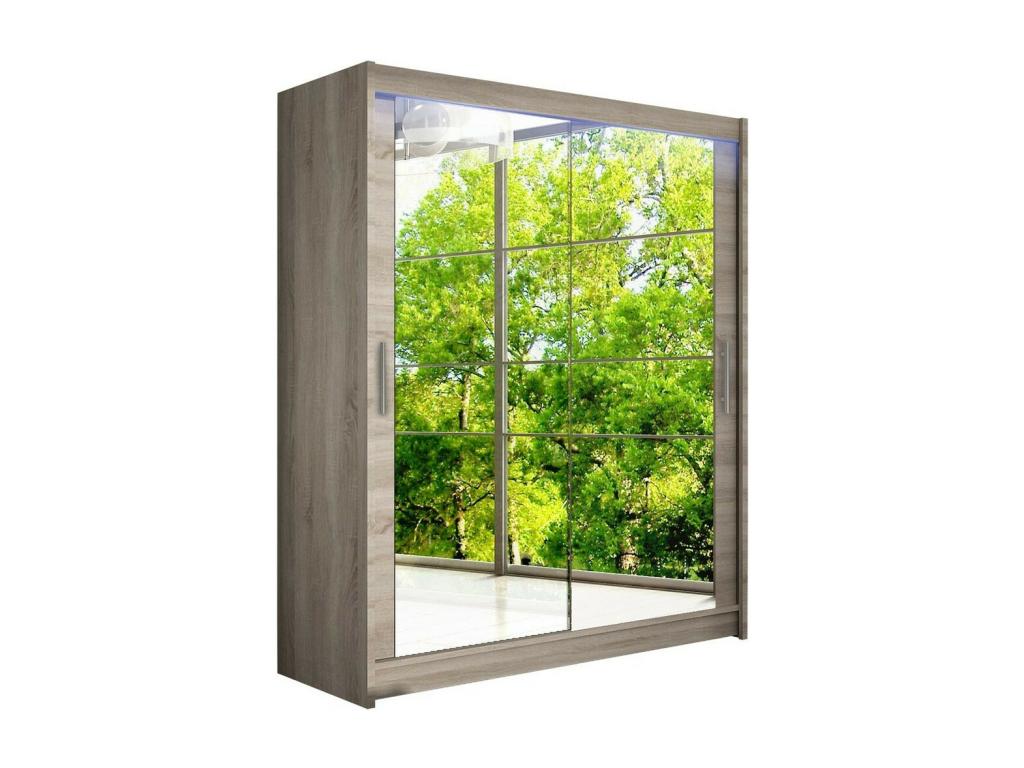 Armario Hominor 127 - Trufa roble - 200x150x58cm - Puertas de armario Correderas