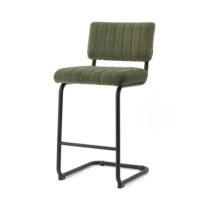 Bar Chair Seashell Low with moulded shell seat and adjustable chrome base