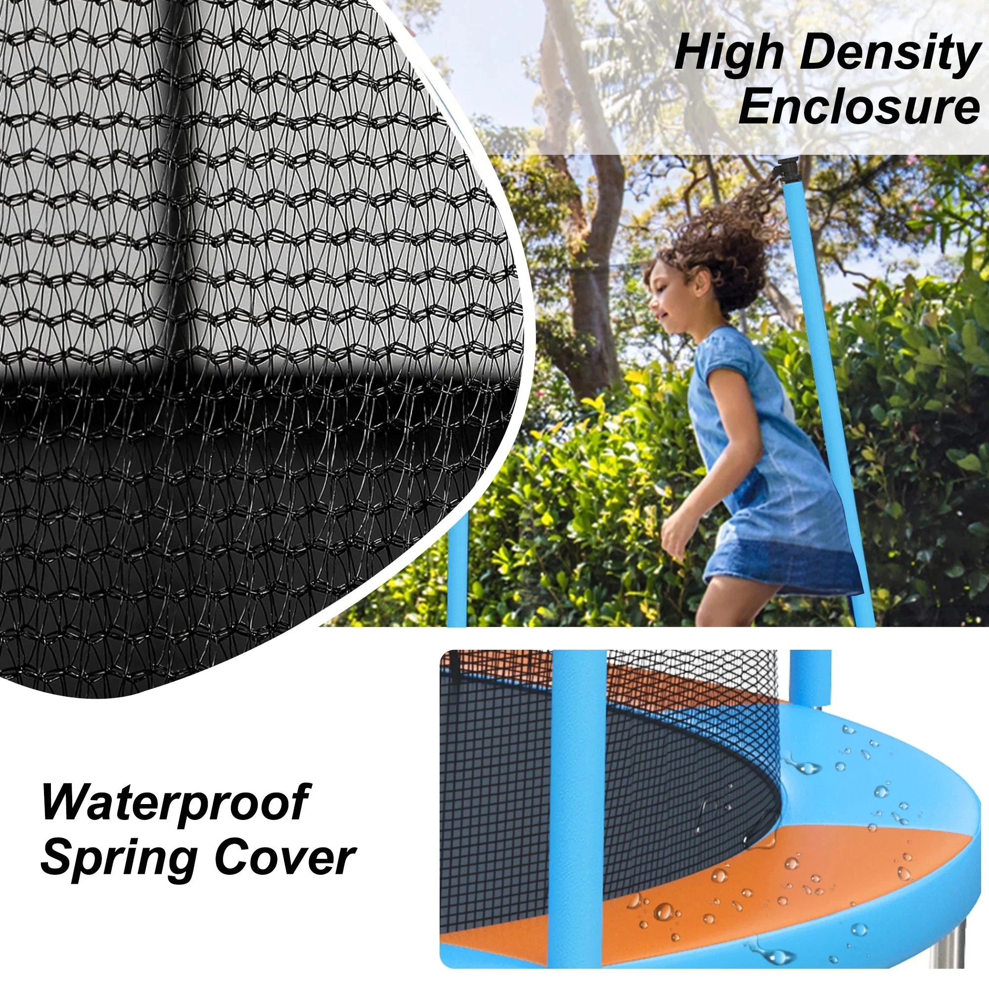 SHINPT 14ft Outdoor Trampoline With Safety Net, Basketball Hoop And Ladder - Image 10 SHINPT 14ft Outdoor Trampoline With Safety Net, Basketball Hoop And Ladder - Image 10