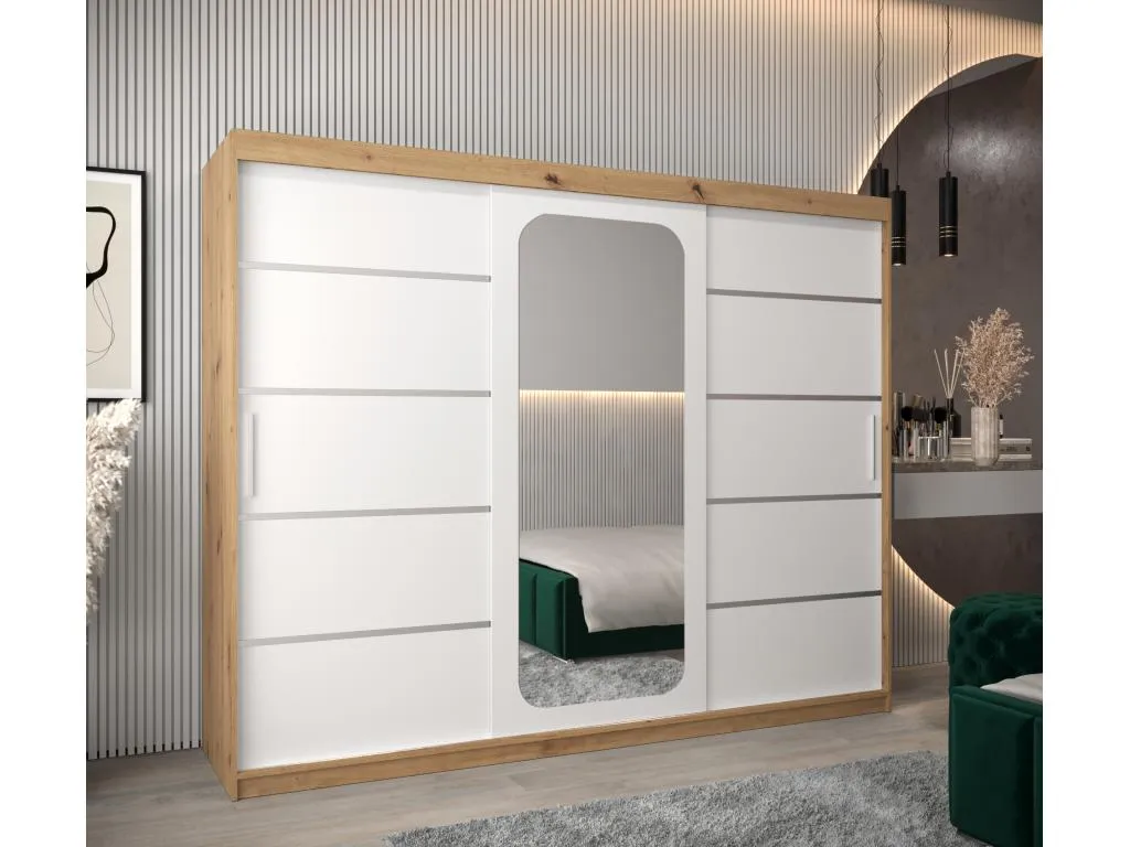 ARMARIO Andreuworldcasa V2 DE PUERTAS CORREDERAS 200/250/62 3 puertas (artisan/blanco)