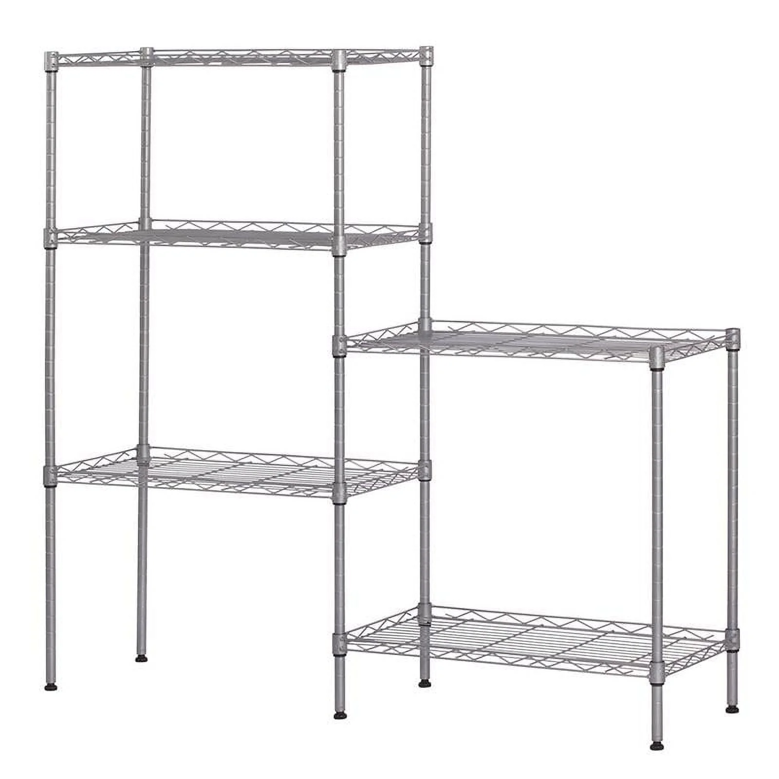 SamyoHome 60"x 22"x 12" Heavy Duty Steel Storage Rack Metal Shelf Wire Shelving, Silver - image 1