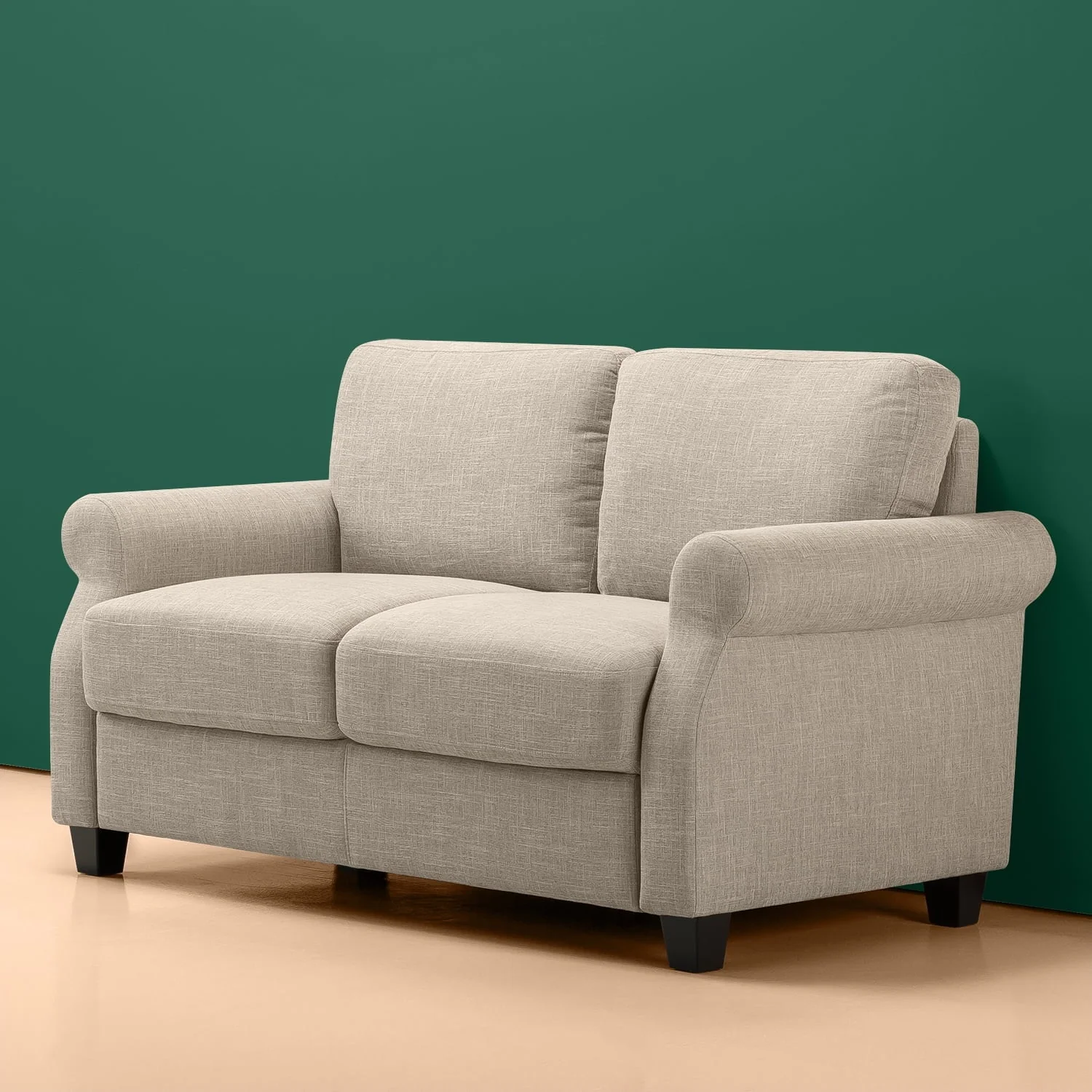 Zinus Josh 2-Seater Loveseat, Beige - Image 8