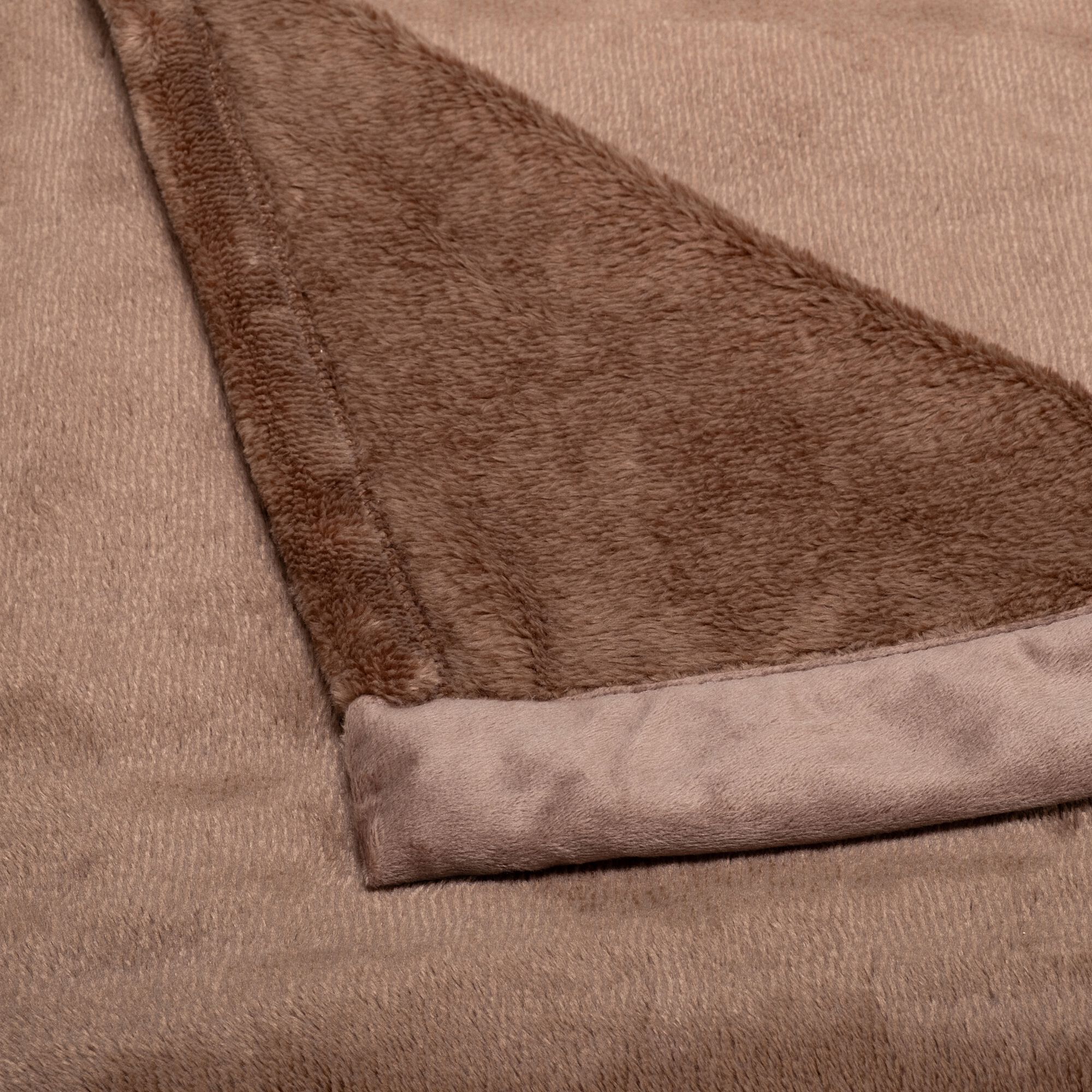 JESSI - Plaid en polaire 130x170cm - marron