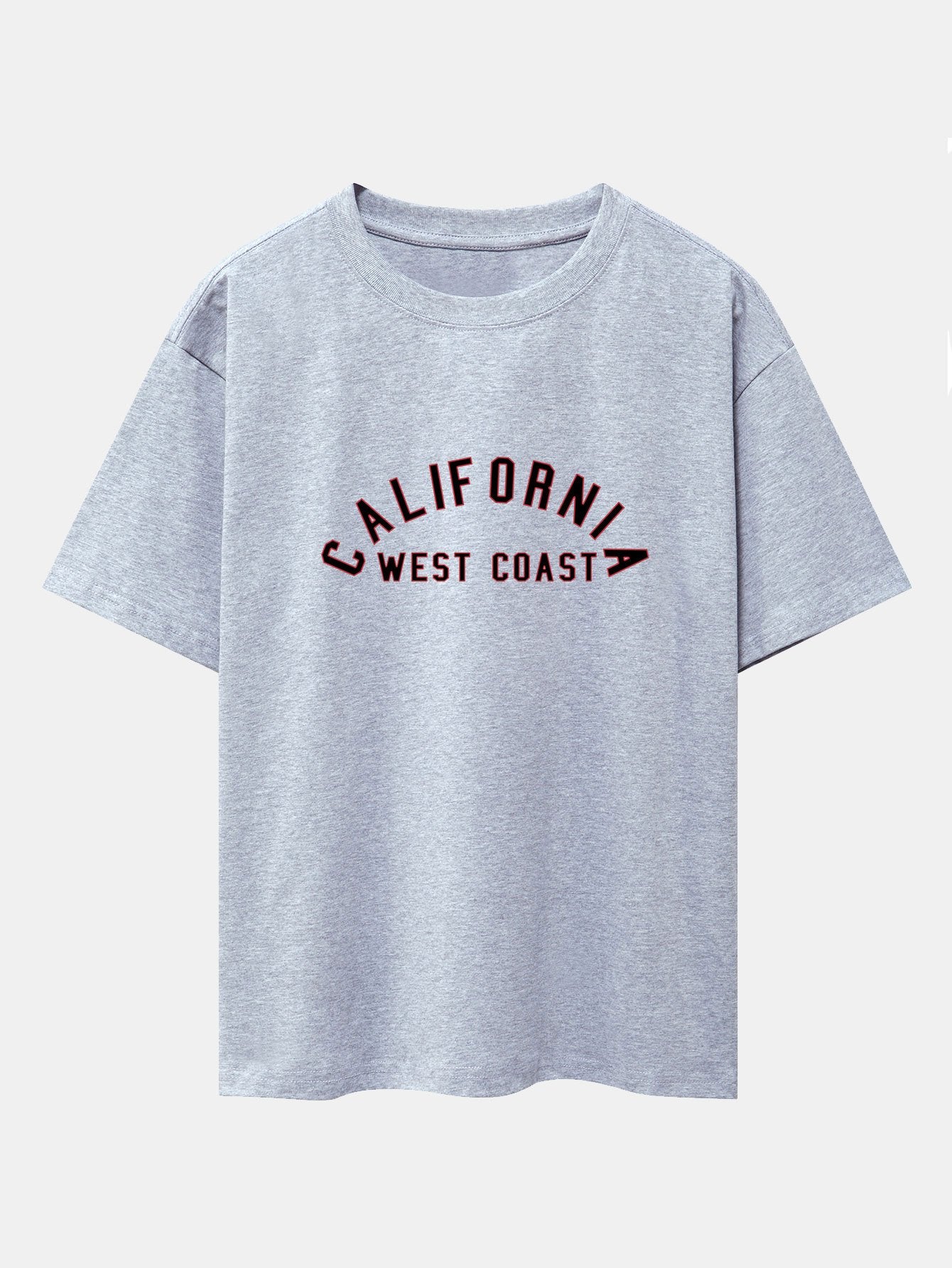 California Print Heavy Weight Drop Shoulder Oversize T-Shirt