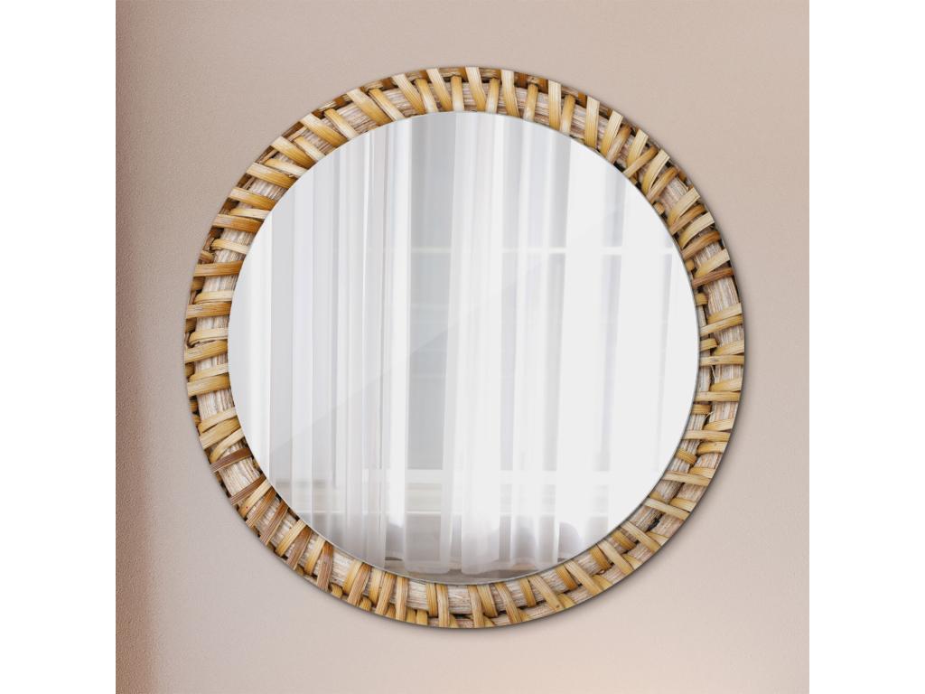 Espejo redondo decorativo - Trenza - 90 cm