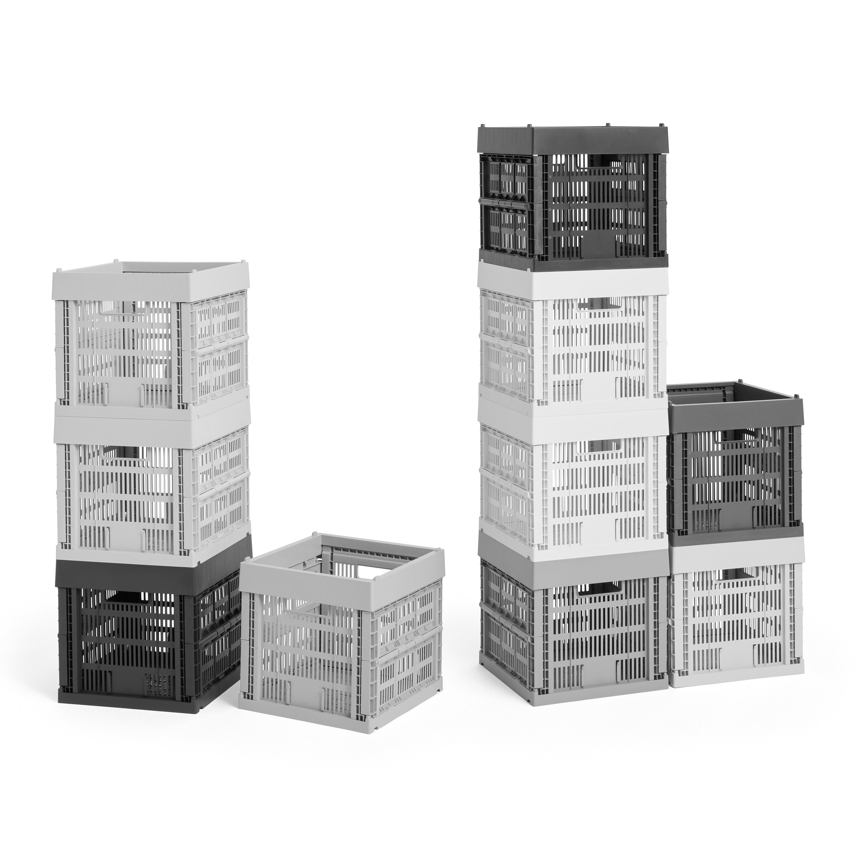 HAY Colour Crates Krat XS - Kubus - Dusty Blauw