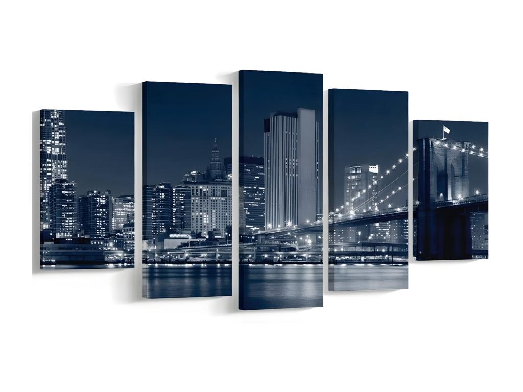 Impresión sobre Lienzo Nueva York 1, Multicolor, 100x3x60 cm, Laocacasas