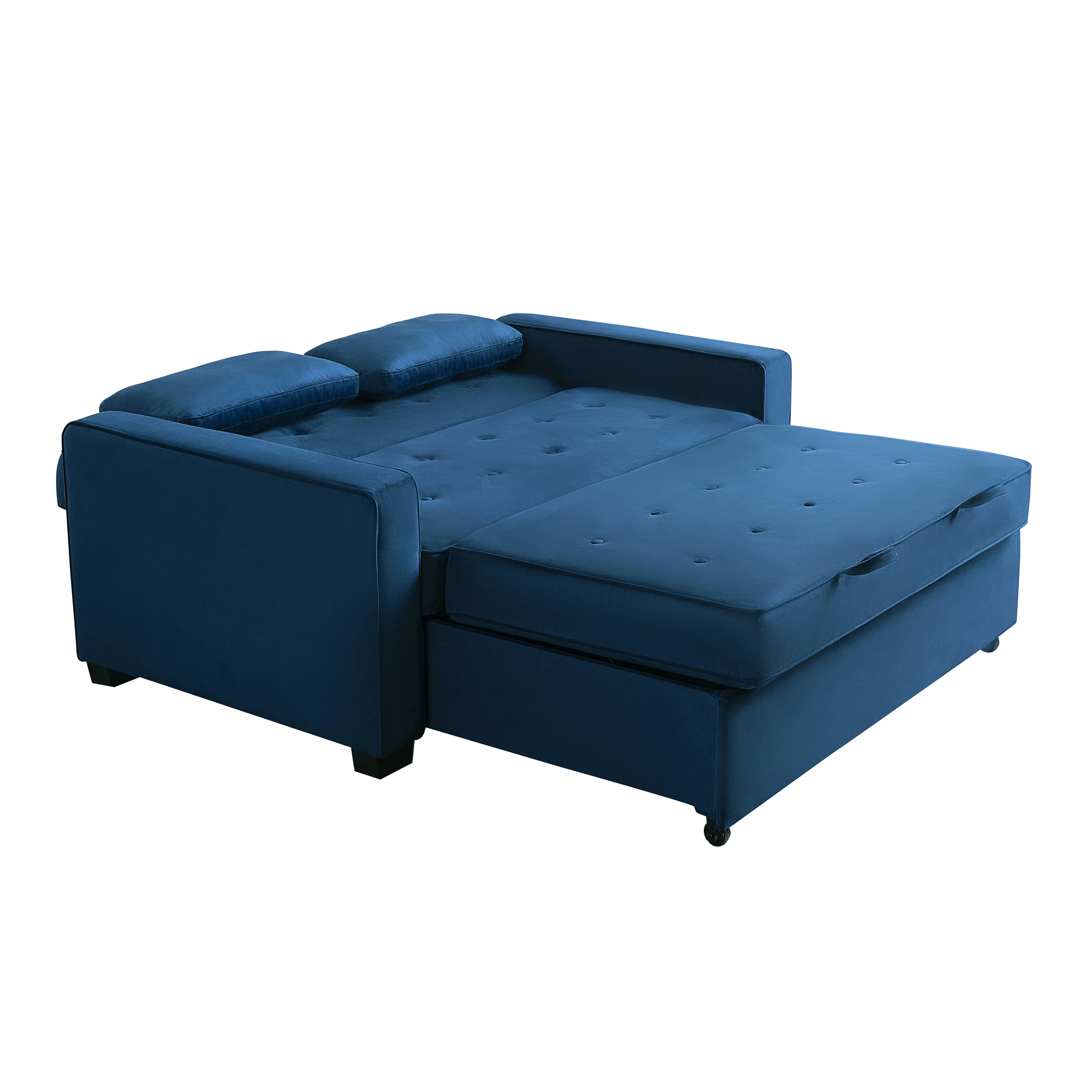 Serta Dream Convertibles Monroe Modern Polyester Convertible Queen Sofa Bed with Pillows Grey - Image 42