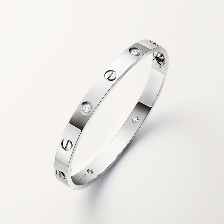 Replicate LOVE bracelet, classic model, 4 diamonds(1:1 replica) - Original Replica Club
