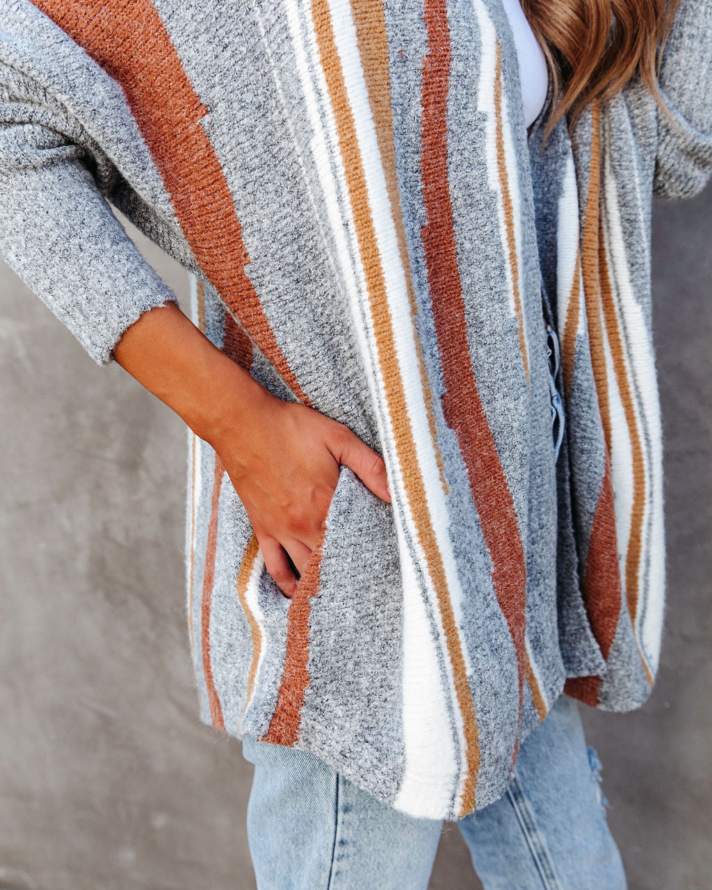Phoenix Pocketed Printed Cardigan - Se7enfashion