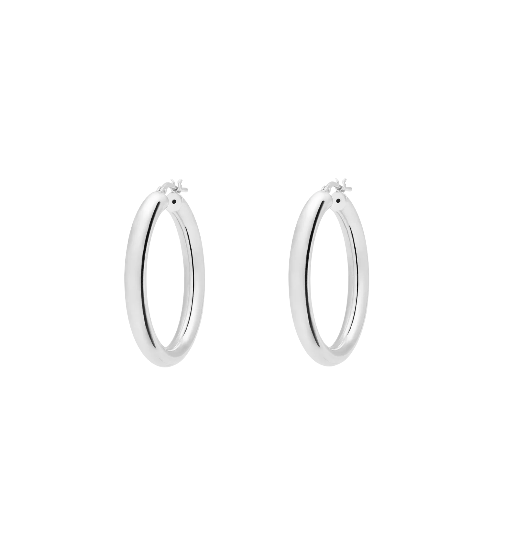 Round Plain Hoop Earrings