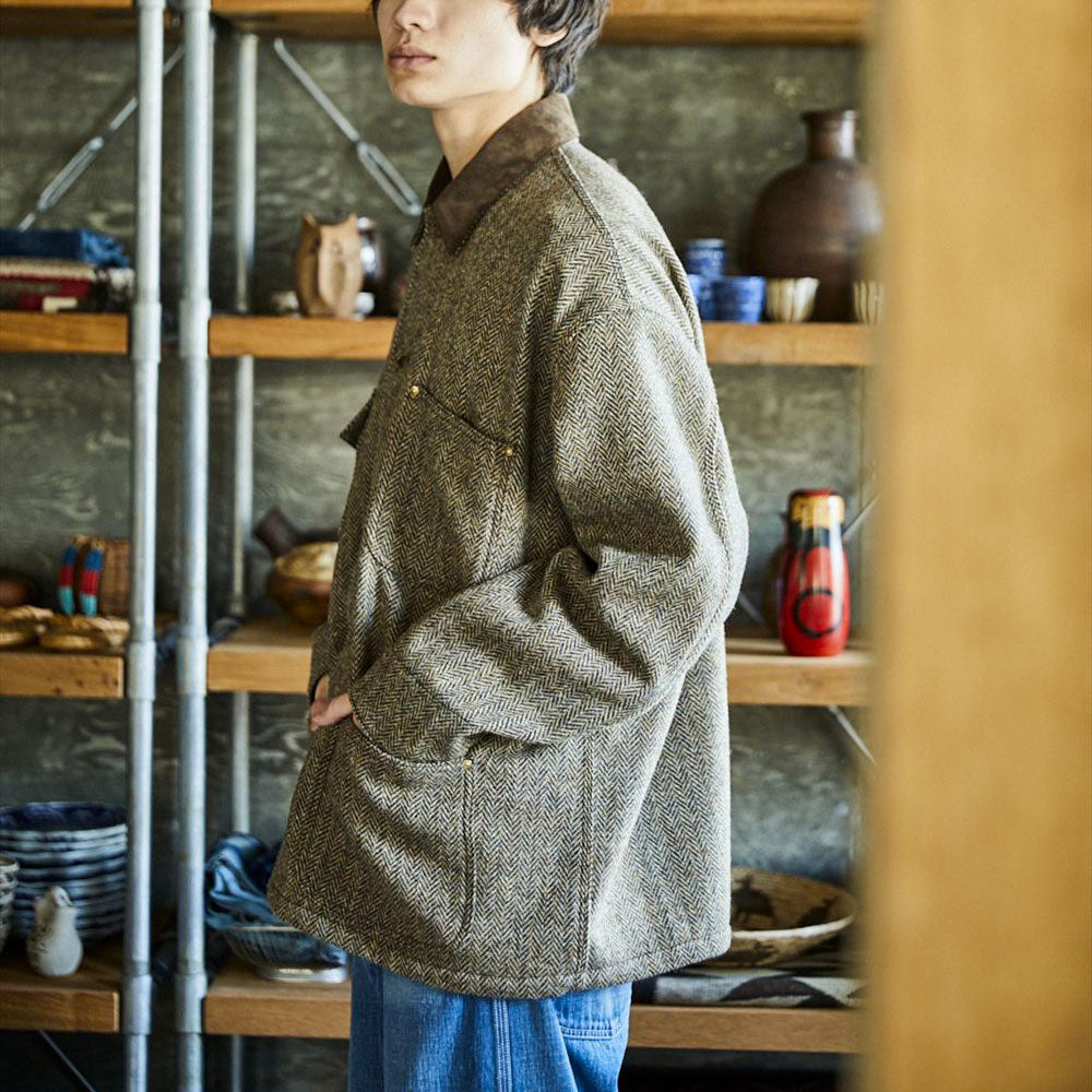 OrSlow - Veste Décontractée Coverall Tweed - Kaki
