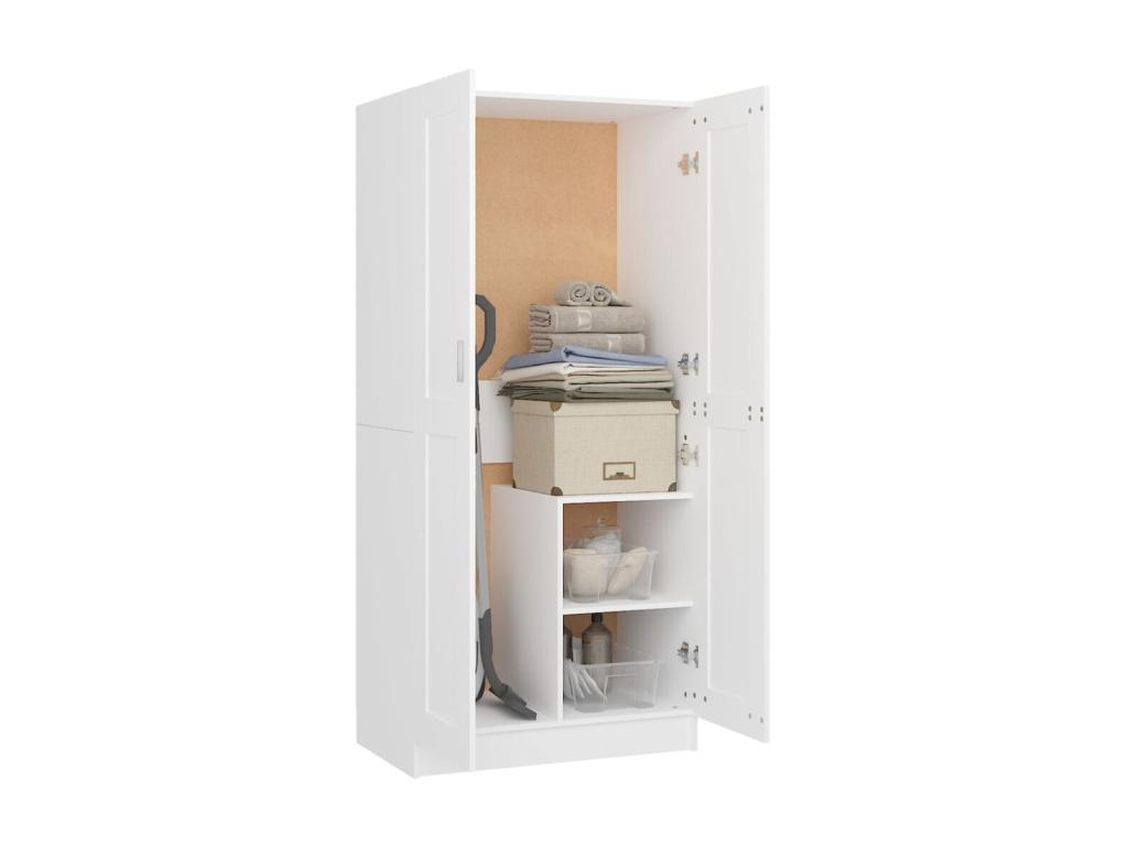 Armario de madera contrachapada blanco 82,5x51,5x180 cm