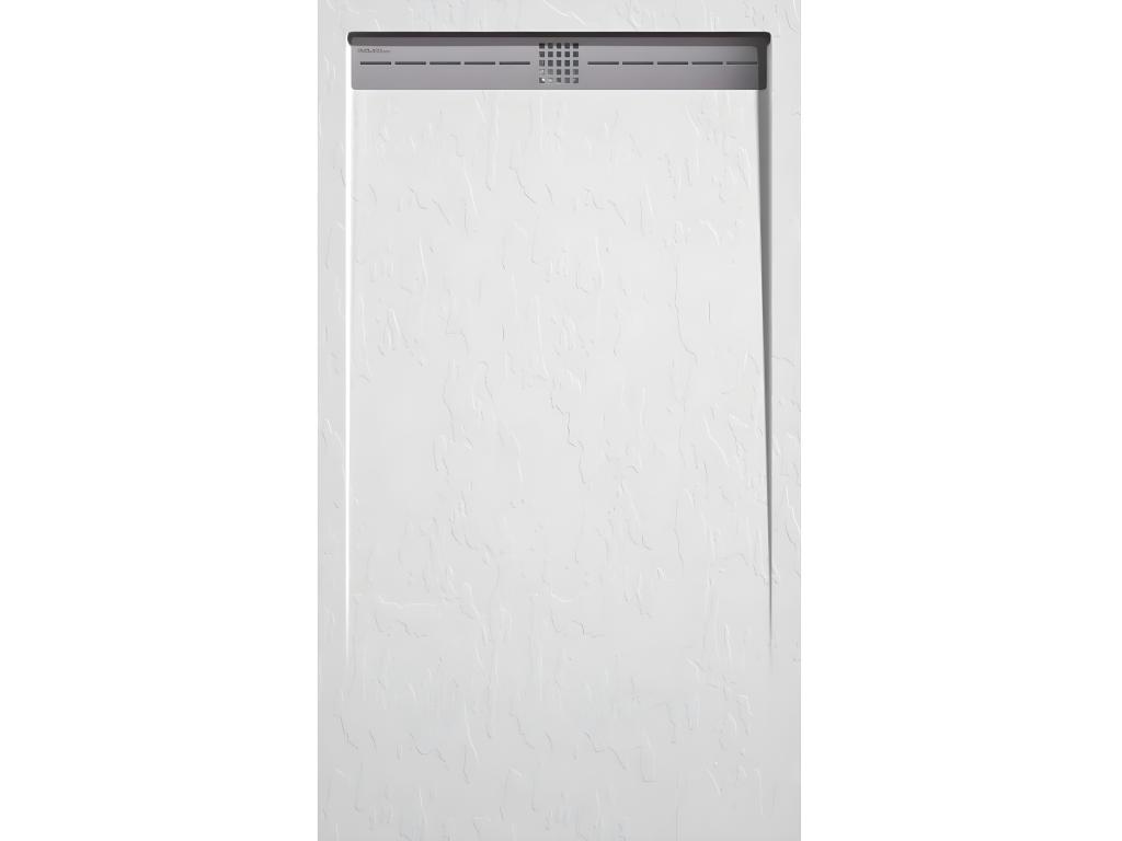 Plato de ducha pizarra ARCO Lujodec 90x100 cm rejilla inox