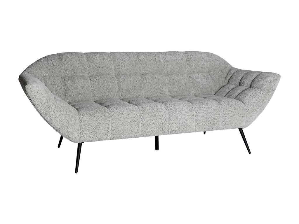 Sofá de poliéster en color gris . de 221x85x86cm