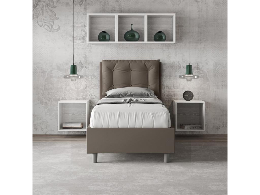 DHOME Cabecero De Madera Reciclada Dm Estilo Palet Horizontal con Patas 105x115cm Camas 105 - Blanco Sólido