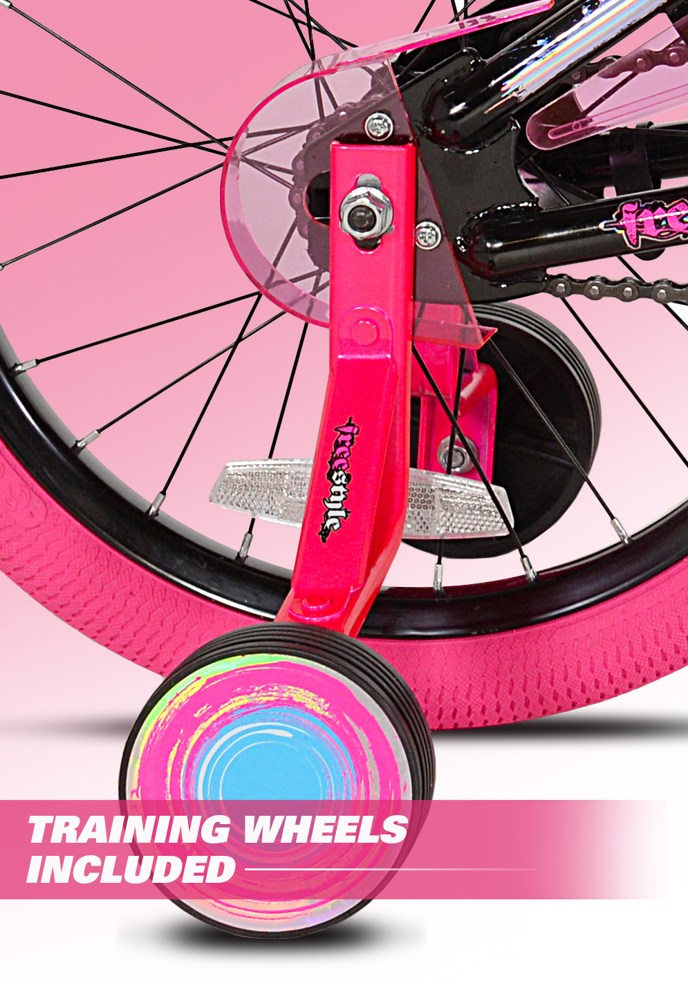 Bicycles 18 inch Girl's Sparkles Bicycle, Black and Pink - Image 5