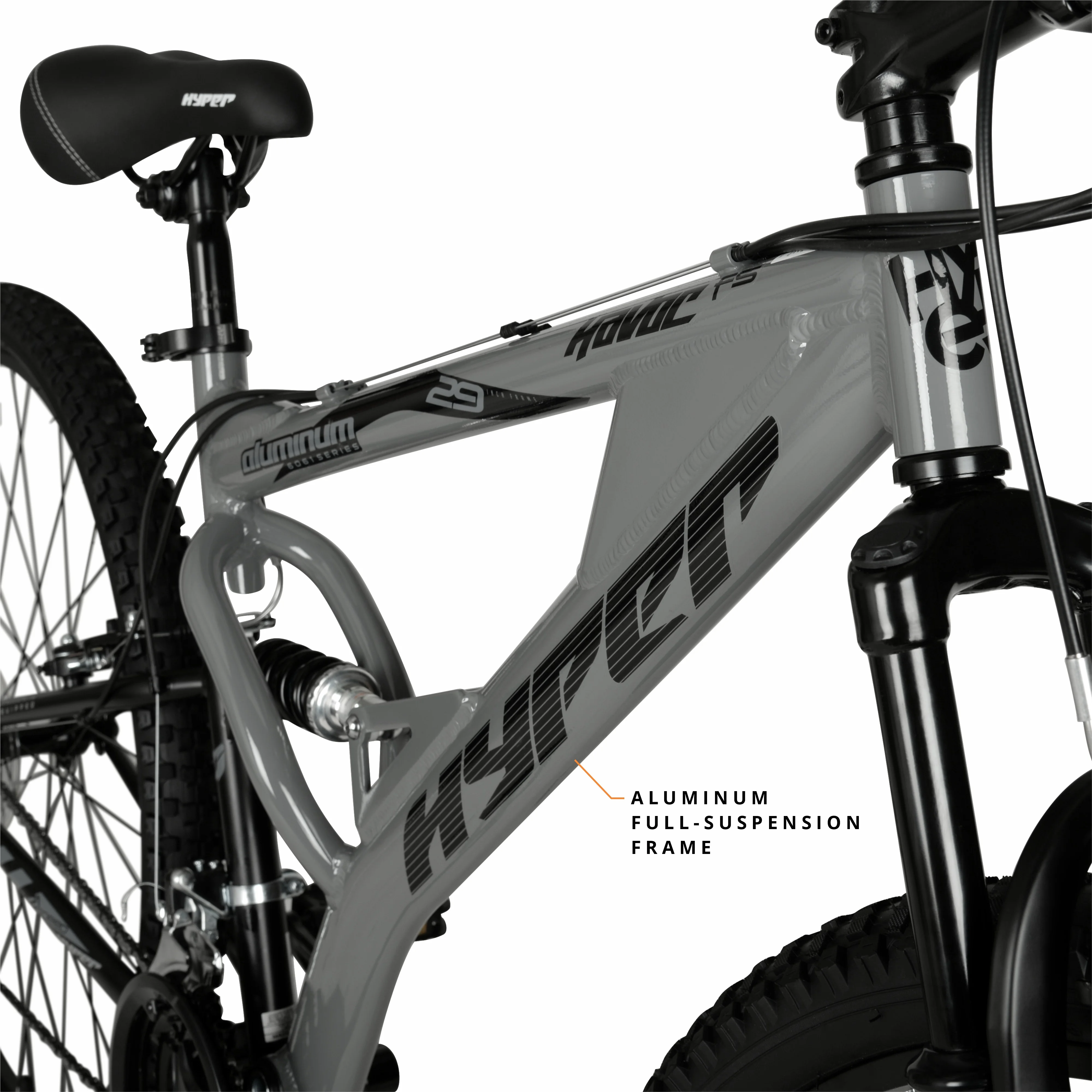 Hyper Bicycles 29" Men's Havoc Mountain Bike, Gray - Image 17