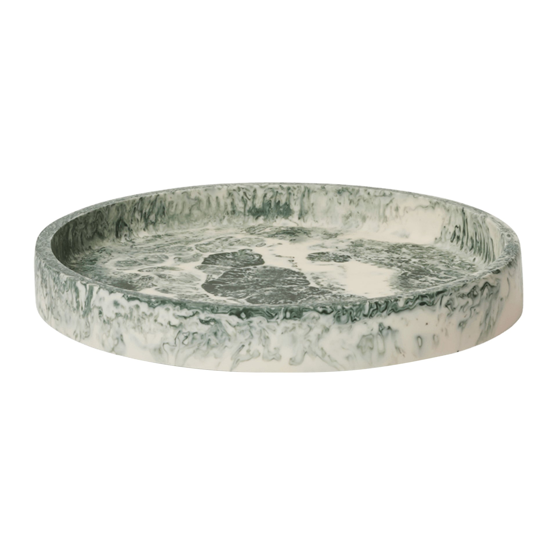 Ferm Living Mist Dienblad - Ø 20 cm - Emerald Off-White