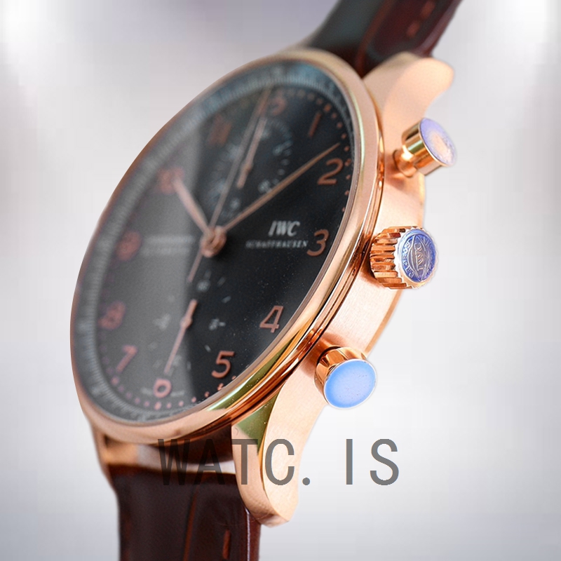 IWC Portuguese Chrono Men's IW371210 44mm/41mm Leather Strap