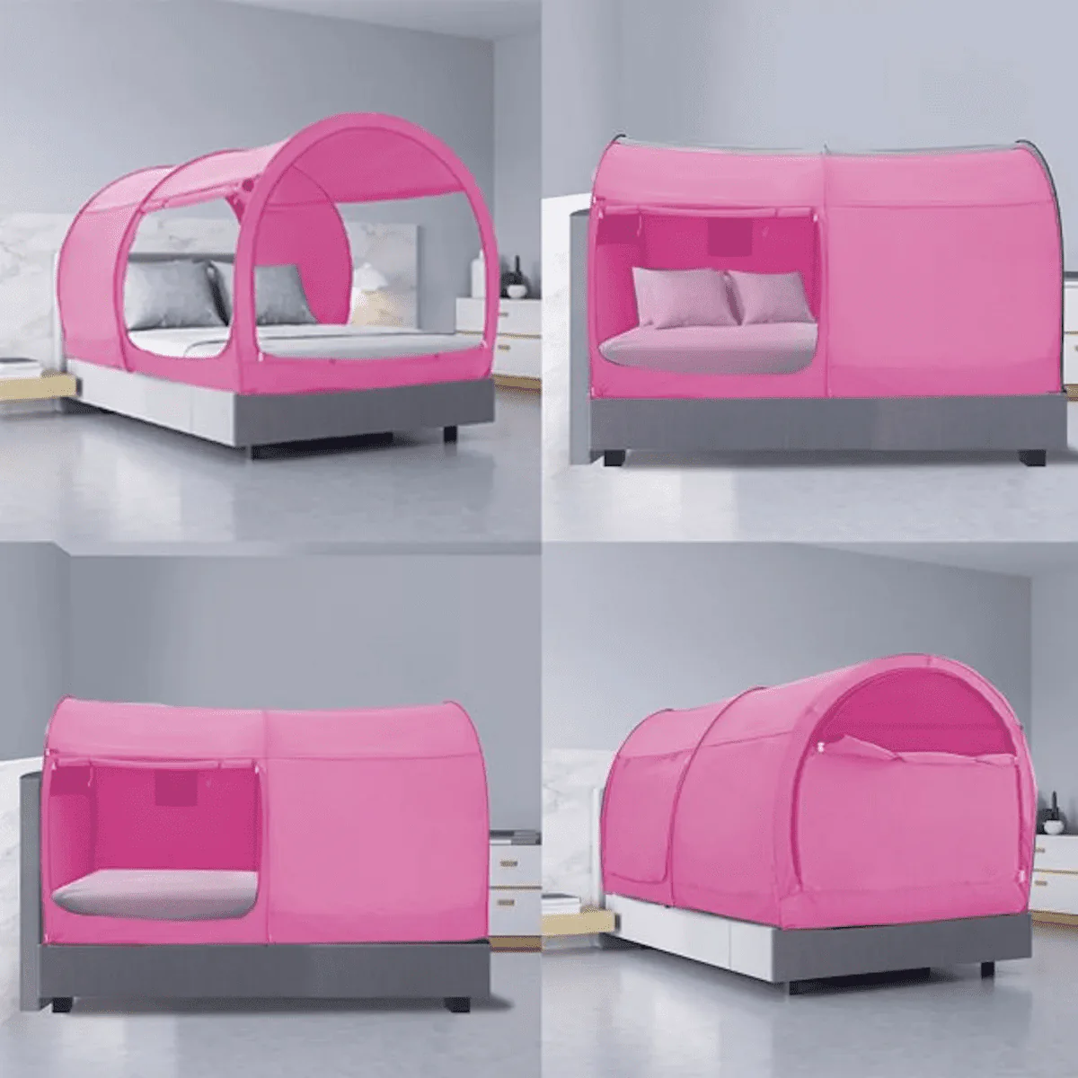 Alvantor Bed Tent Pop Up Canopy Full Pink - Image 8