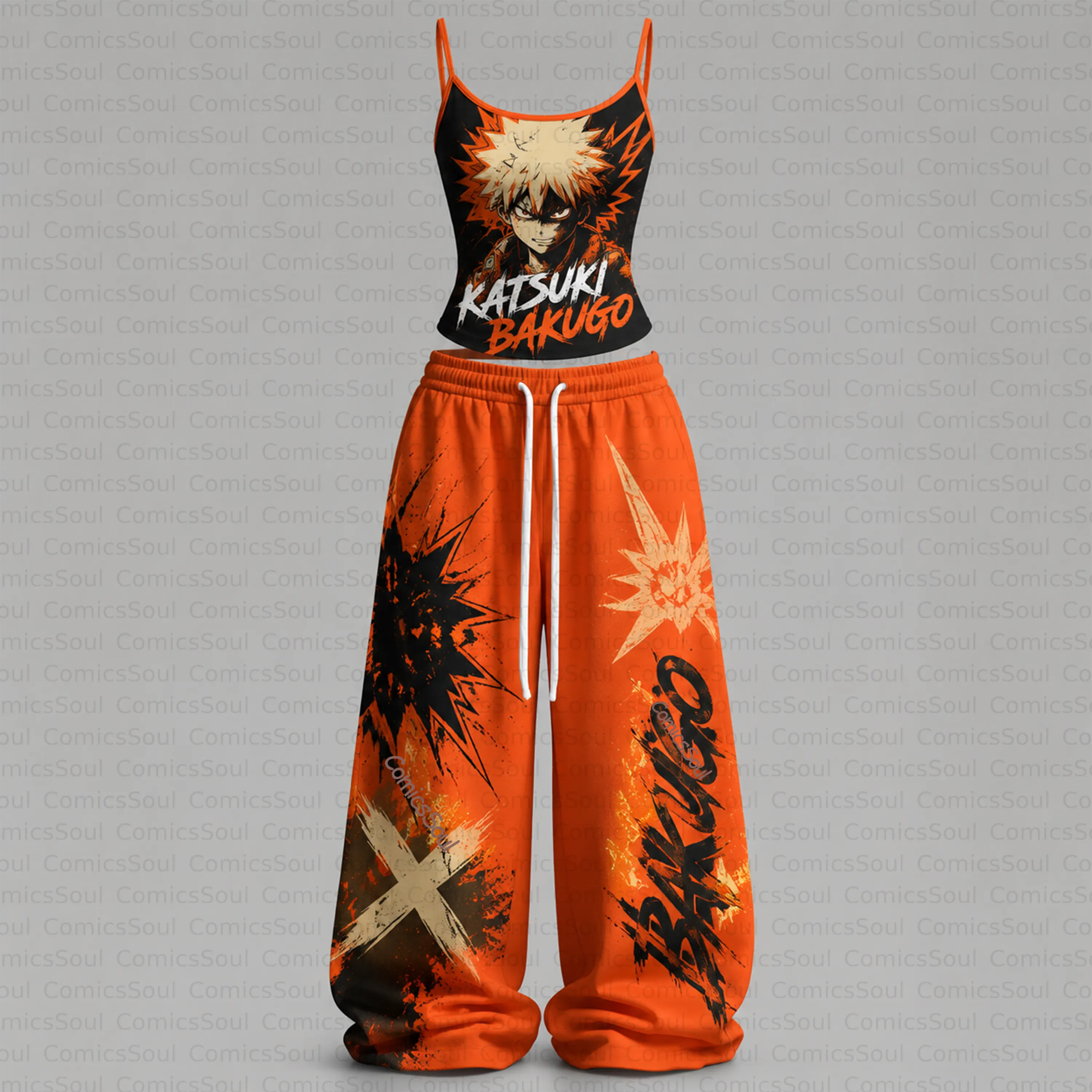 My Hero Academia Top & Elasticated Trousers Two-Piece Set TeeThreads Sustain the Scene with Custom Apparel