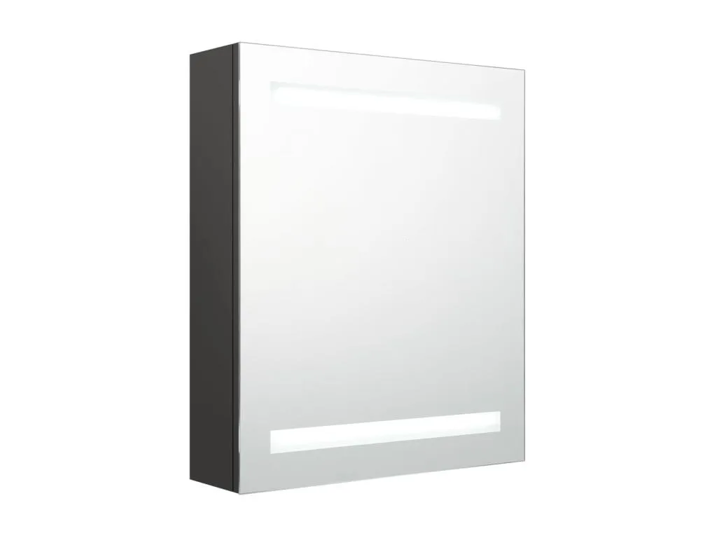 Armario de baño con espejo gris antracita 50x14x60 cm ZGVP16446