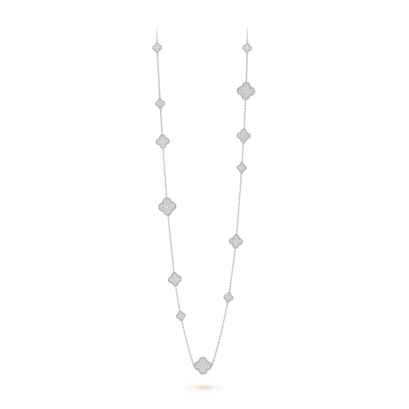 Replicate Magic Alhambra long necklace, 16 motifs(1:1 replica) - Original Replica Club