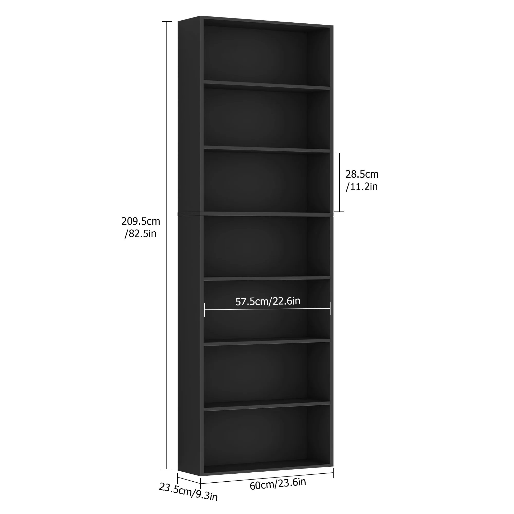 Homfa 82" Tall Bookcases, Freestanding Display Storage Shelves, 7-Tier Open Bookshelf for Home Office Living Room Bedroom, White - Image 20