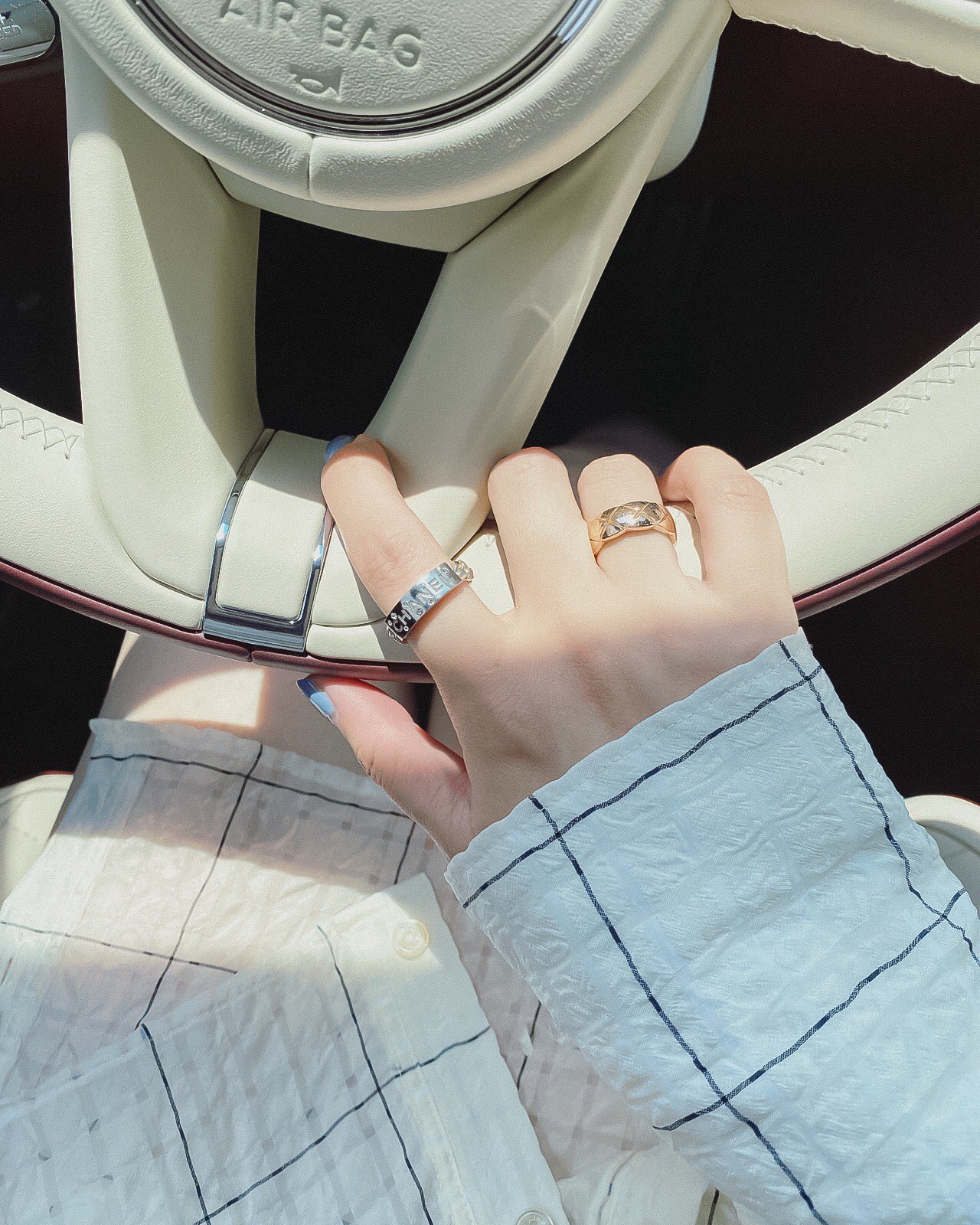 Chanel Monogram Silver Ring - Original Replica Club