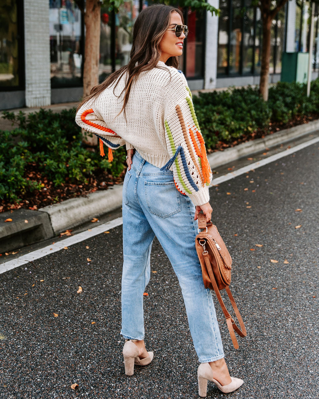 5 Shades Of Autumn Knit Fringe Sweater - Se7enfashion
