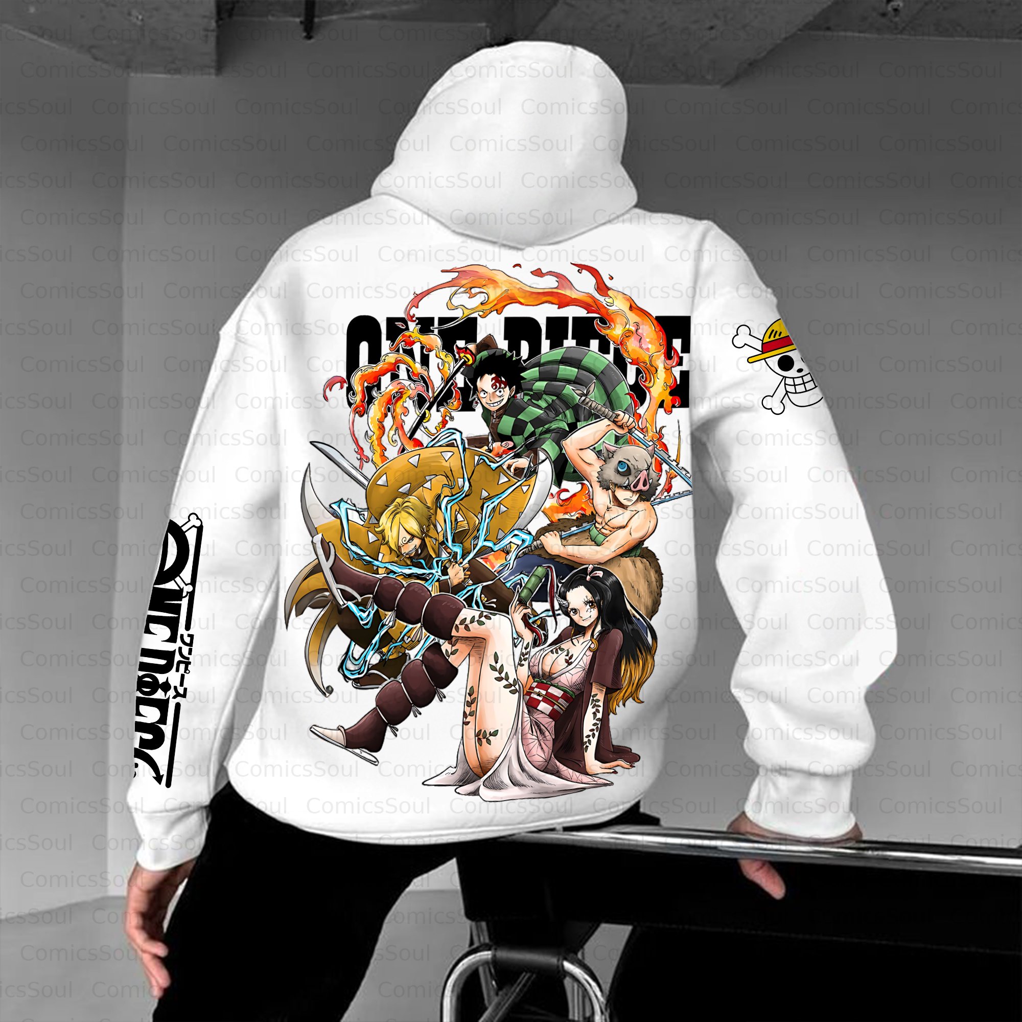 Unisex Anime Inspired Vintage Plush Hoodie