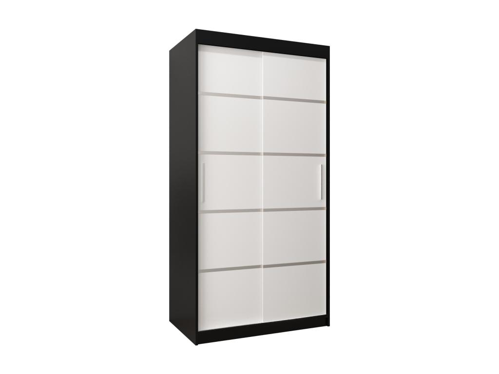 ARMARIO VERONA 1 DE PUERTAS CORREDERAS 200/100/62 2 puertas (negro/blanco)